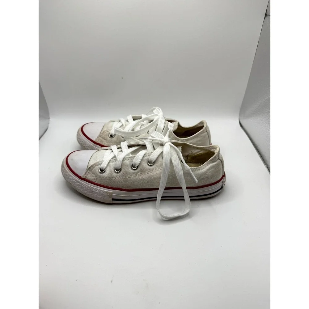 Converse Chuck Taylor All Star Low GS 3J256 Youth‎ 2 Sneaker White Canvas Shoes